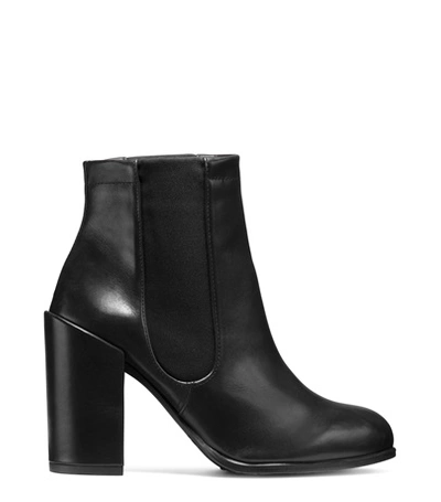 Stuart Weitzman The Sidemover Bootie In Black Calf Leather