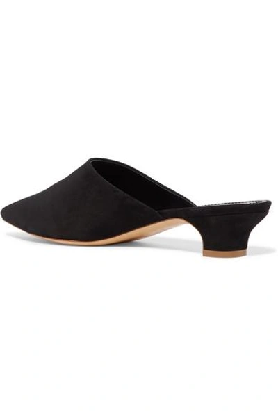 Shop Mansur Gavriel Elegant Suede Mules