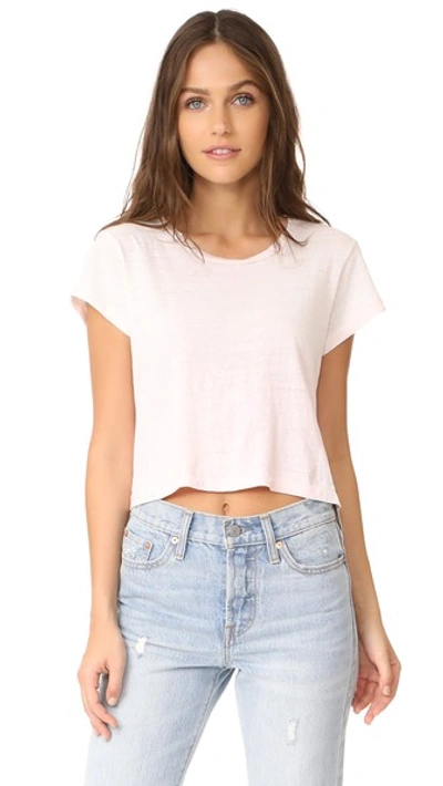 Re/done X Hanes 1950s Boxy Tee In Faded Pink