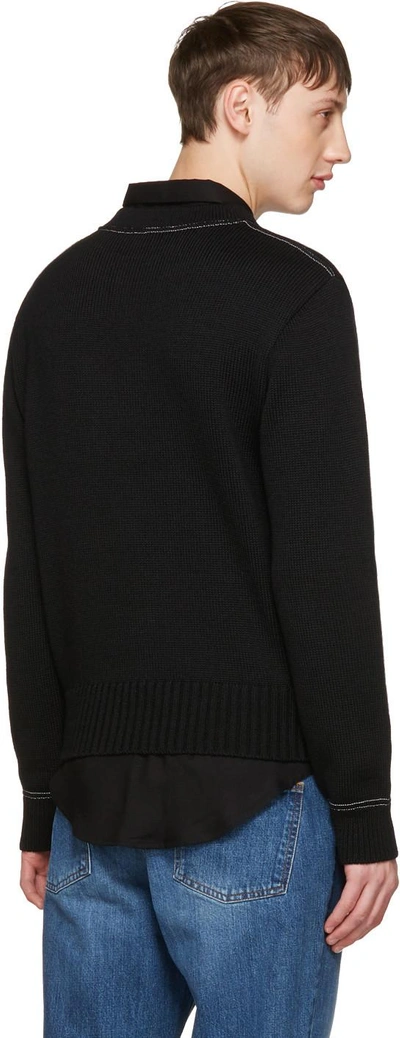 Shop Ami Alexandre Mattiussi Black Logo Sweater