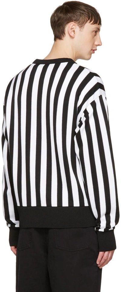 Shop Ami Alexandre Mattiussi Black & White Striped Sweater