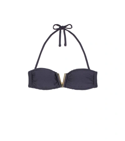 Heidi Klein Hamptons V-bar Bandeau Bikini Top In Black