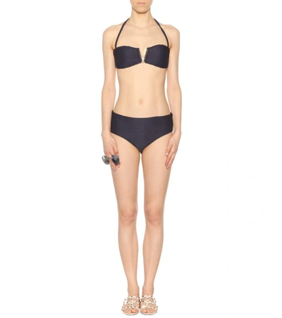 Shop Heidi Klein Hamptons V-bar Bandeau Bikini Top In Black