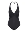 Melissa Odabash Twist-front Halter One-piece Swimsuit In Black