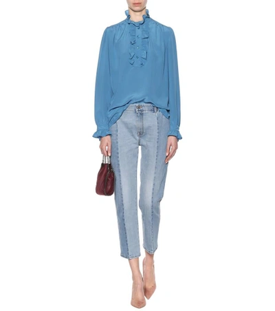 Shop Stella Mccartney Cropped Jeans In Blue