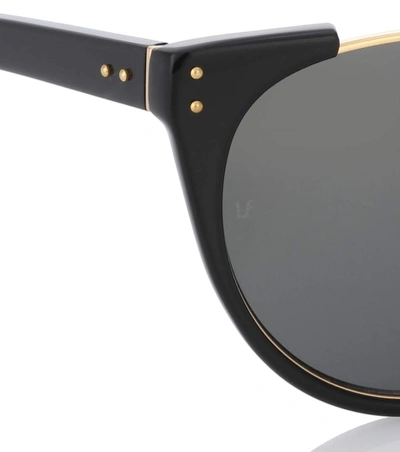 Shop Linda Farrow 136 C1 Cat-eye Sunglasses In Black