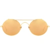 LINDA FARROW 427 C1 oval sunglasses in yellow gold,P00267691
