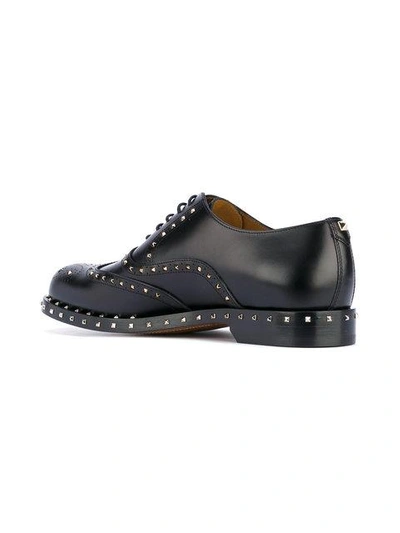 Shop Valentino Garavani Rockstud Soul Brogues In Black