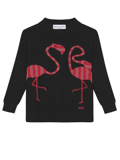 Shop Sonia Rykiel Black Women's The Webster X Lane Crawford Kids Flamingo Knit