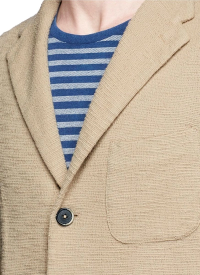 Shop Barena Venezia 'torceo Taco' Textured Cotton Jersey Soft Blazer