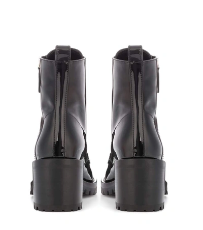 Shop Gianvito Rossi Croft Patent Leather Ankle Boots In Llack