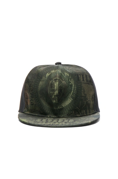 Shop Givenchy Cap In Green, Abstract. In Multi