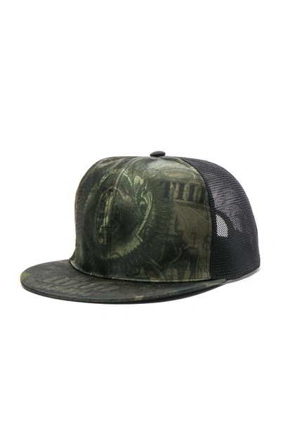 Shop Givenchy Cap In Green, Abstract. In Multi