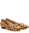 CHARLOTTE OLYMPIA Kitty Leopard-Print Calf Hair Slippers