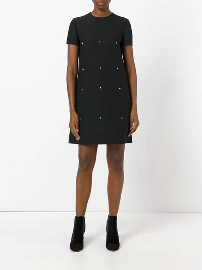 Shop Valentino T-shirt Mini Dress In Black