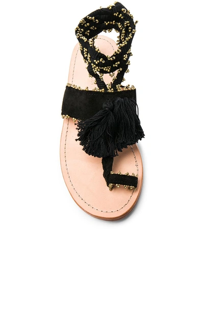 Shop Ulla Johnson Suede Zandra Sandals In Black