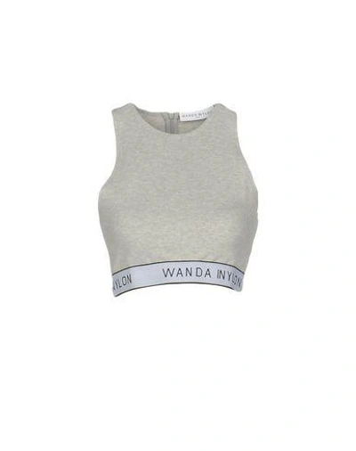 Shop Wanda Nylon Tank Top In Grey