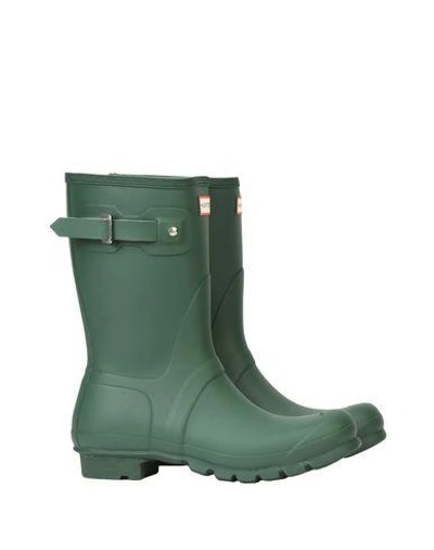 Shop Hunter Ankle Boots In Military Green