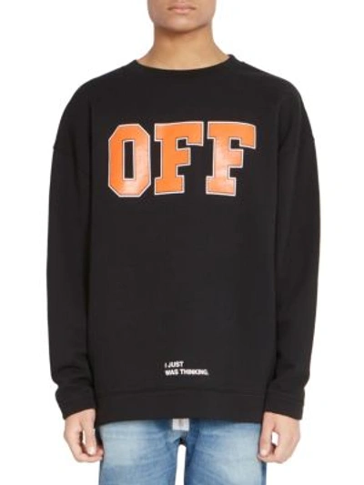 Off-white Off Graphic Crewneck Sweatshirt In Black