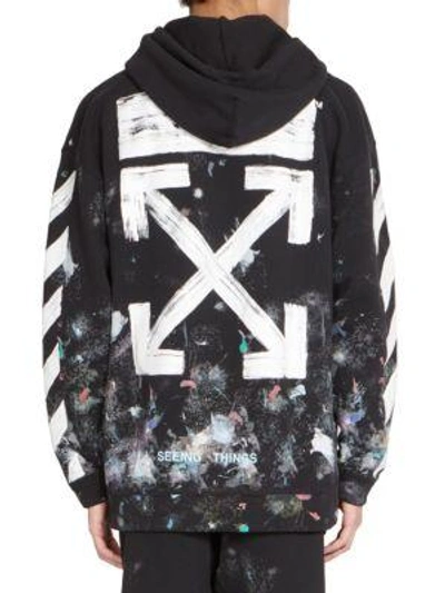 Shop Off-white Diagonal Galaxy Brushed Sweatshirt In Black