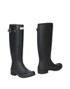 Hunter Knee Boots In Black