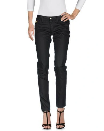 Shop Just Cavalli Denim Pants In Black