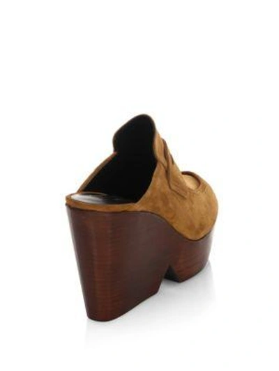 Shop Robert Clergerie Damor Suede Clogs In Tan