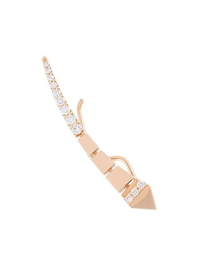 Shop Anapsara Diamond Arrow Earring In Metallic