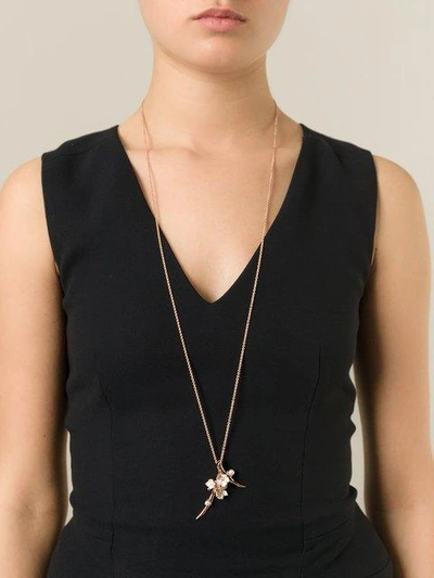 Shop Shaun Leane Cherry Blossom Long Pendant Necklace In Metallic