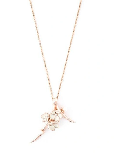 Shop Shaun Leane Cherry Blossom Long Pendant Necklace In Metallic