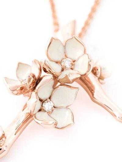 Shop Shaun Leane Cherry Blossom Long Pendant Necklace In Metallic