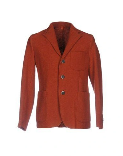 Shop Barena Venezia Blazers In Brick Red