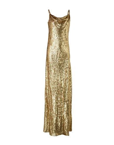 Shop Michael Kors Long Dress In Gold