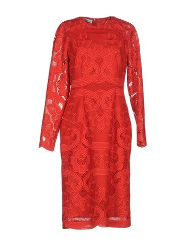 Blumarine Midi Dresses In Red