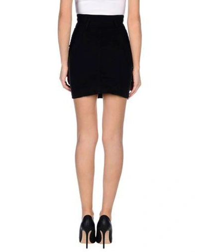 Shop Just Cavalli Denim Skirt In Black