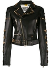 FAUSTO PUGLISI embellished belted biker jacket,SPECIALISTCLEANING
