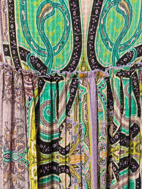 Etro Abstract Print Peasant Skirt In Multicolour | ModeSens
