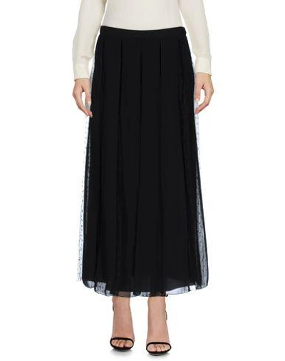 Shop Red Valentino Long Skirts In Black