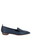 Nicholas Kirkwood Beya Grained-leather Loafers In Dark Blue