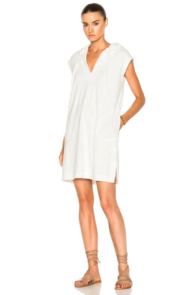 Shop Atm Anthony Thomas Melillo Hooded Dress In White