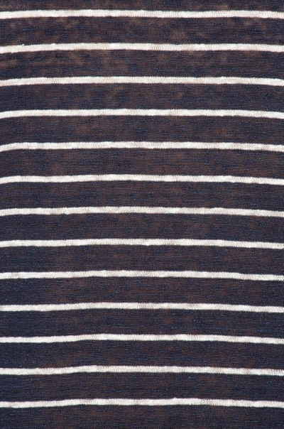 Shop Atm Anthony Thomas Melillo Schoolboy Tee In Blue, Stripes. In Midnight & White Stripe