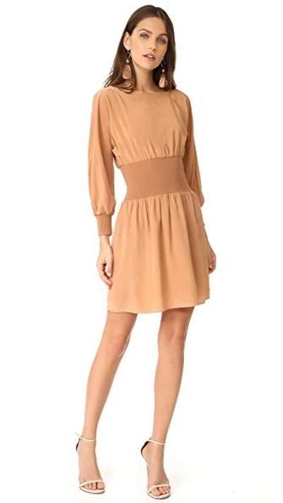 Shop Tibi Sculpted Corset Dress In Desert Blush