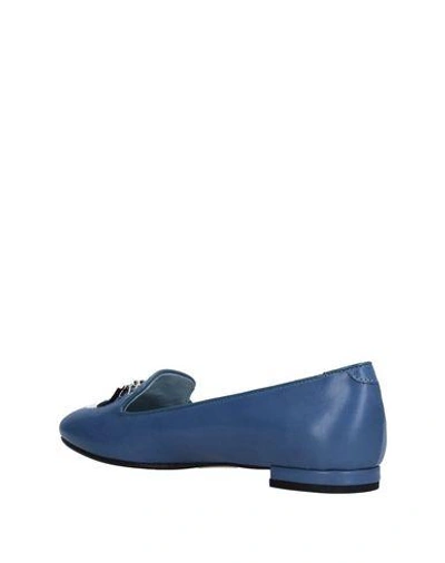 Chiara Ferragni Loafers In Slate Blue | ModeSens