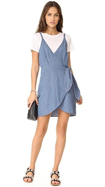 Shop The Fifth Label Odyssey Dress In Washed Out Indigo