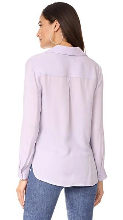 Shop L Agence Rita Drape Front Blouse In French Lilac