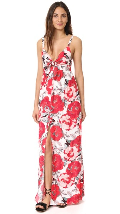 Cupcakes And Cashmere Thorpe Saguaro Floral Maxi Dress In Punch Pink