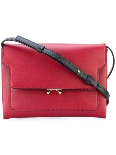 Shop Marni Pocket Trunk Bag In Red