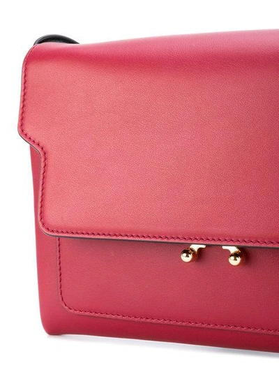 Shop Marni Pocket Trunk Bag In Red