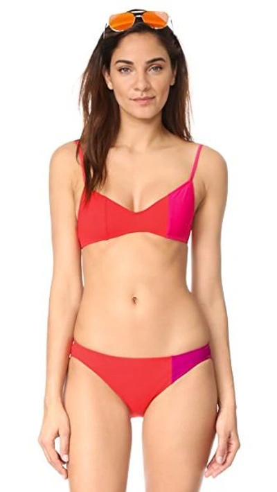 Shop Araks Enel Bikini Bottoms In Poppy/perse