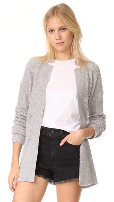 Atm Anthony Thomas Melillo Atm Anthony Thomas Melilla Cashmere-blend Open Cardigan In Grey